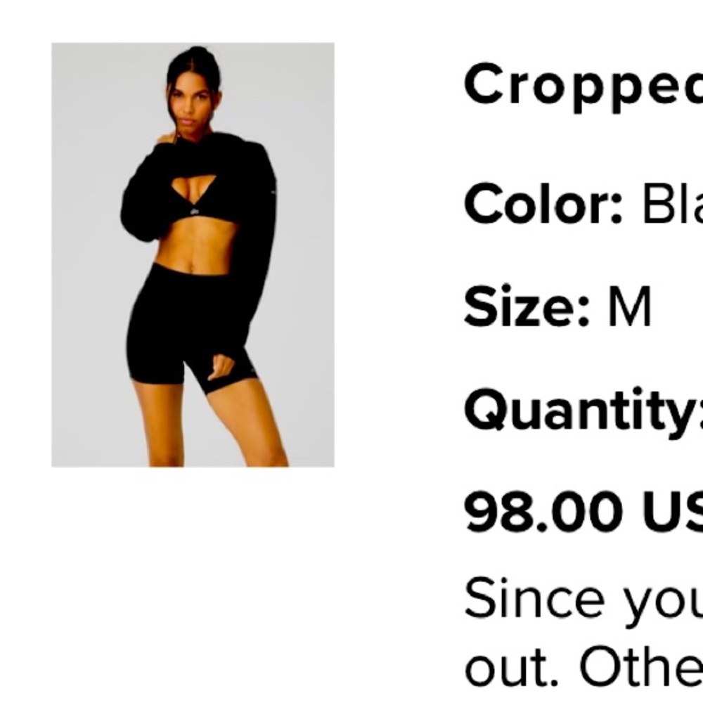 Alo crop sweater